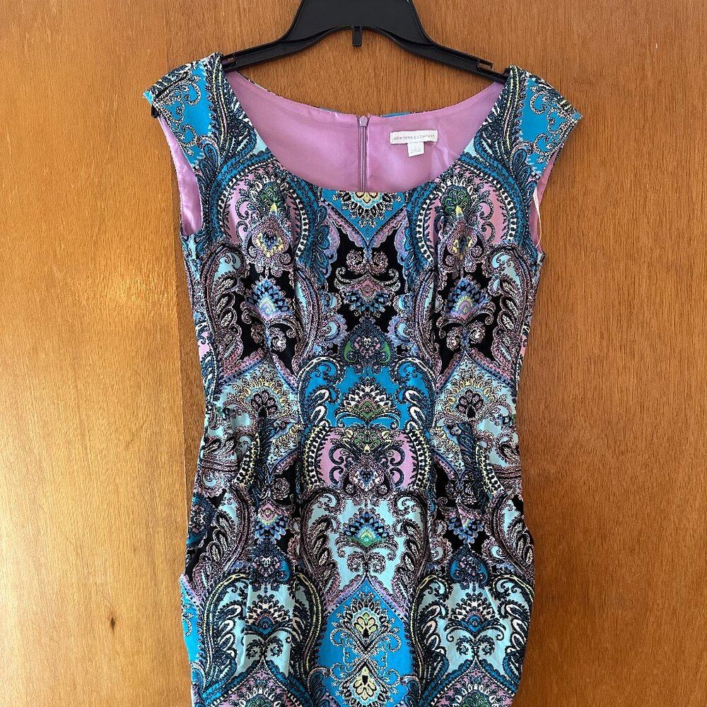 NY & Co. Dress - Paisley Blue Pink - Size 2